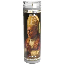Brilux Pope Leo XIV Candle - White Wax