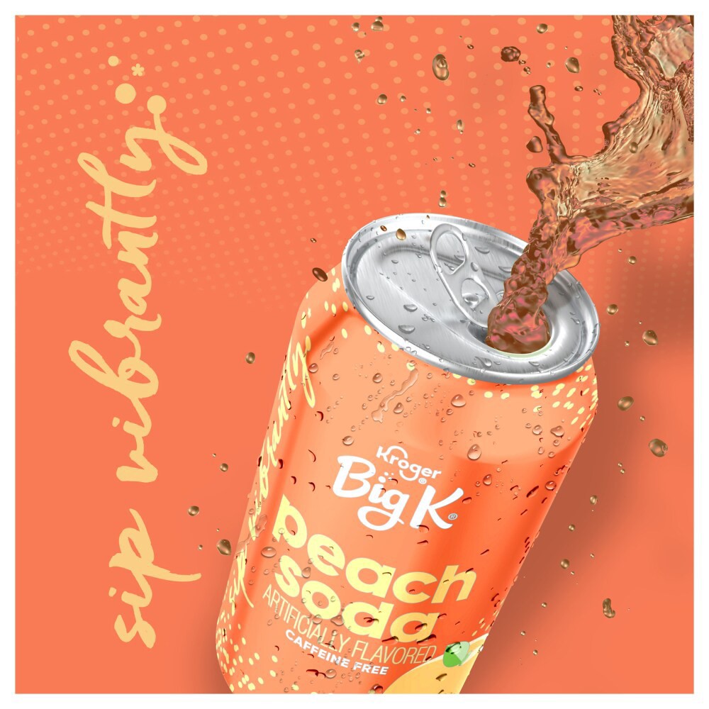 slide 3 of 3, Big K Peach Soda - 12 ct; 12 fl oz - 12 ct; 12 fl oz, 12 ct; 12 fl oz