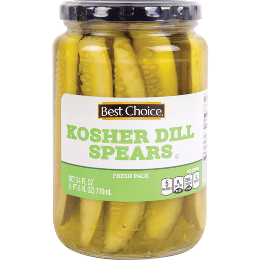 slide 1 of 1, Best Choice Kosher Spear Pickles, 24 oz