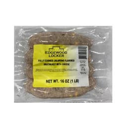 Edgewood Locker Fully Cooked Jalapeno Bratwurst With Cheese