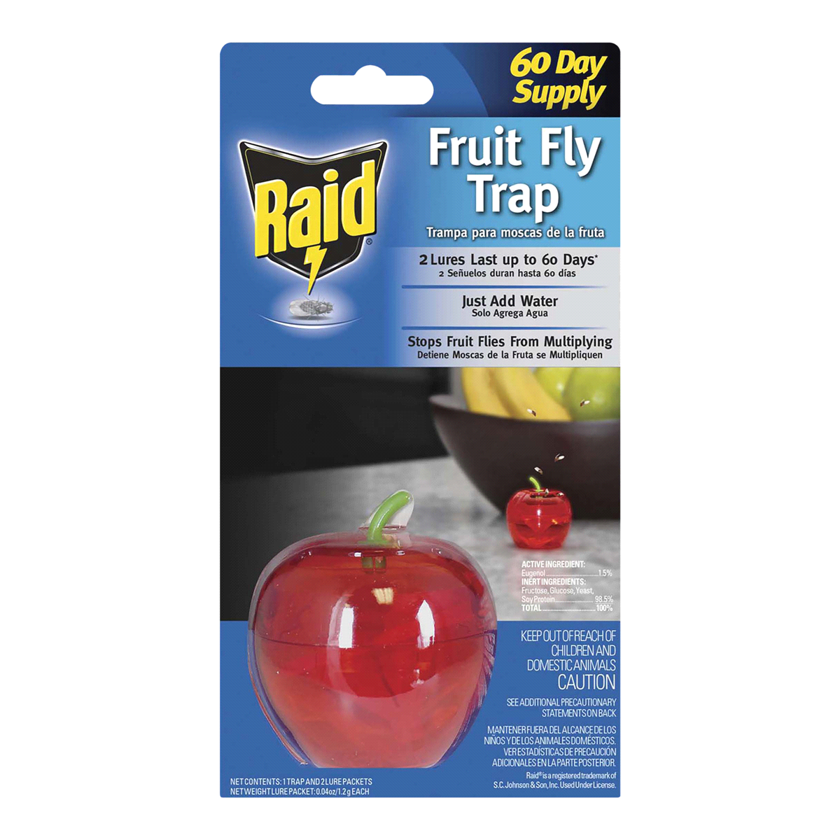 slide 1 of 2, Raid Fruit Fly Trap, 1 ct