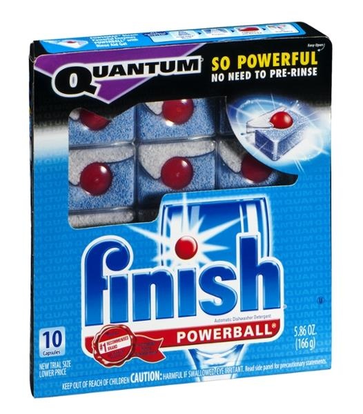 slide 1 of 1, Finish Automatic Dishwasher Detergent, Powerball, 10 ct