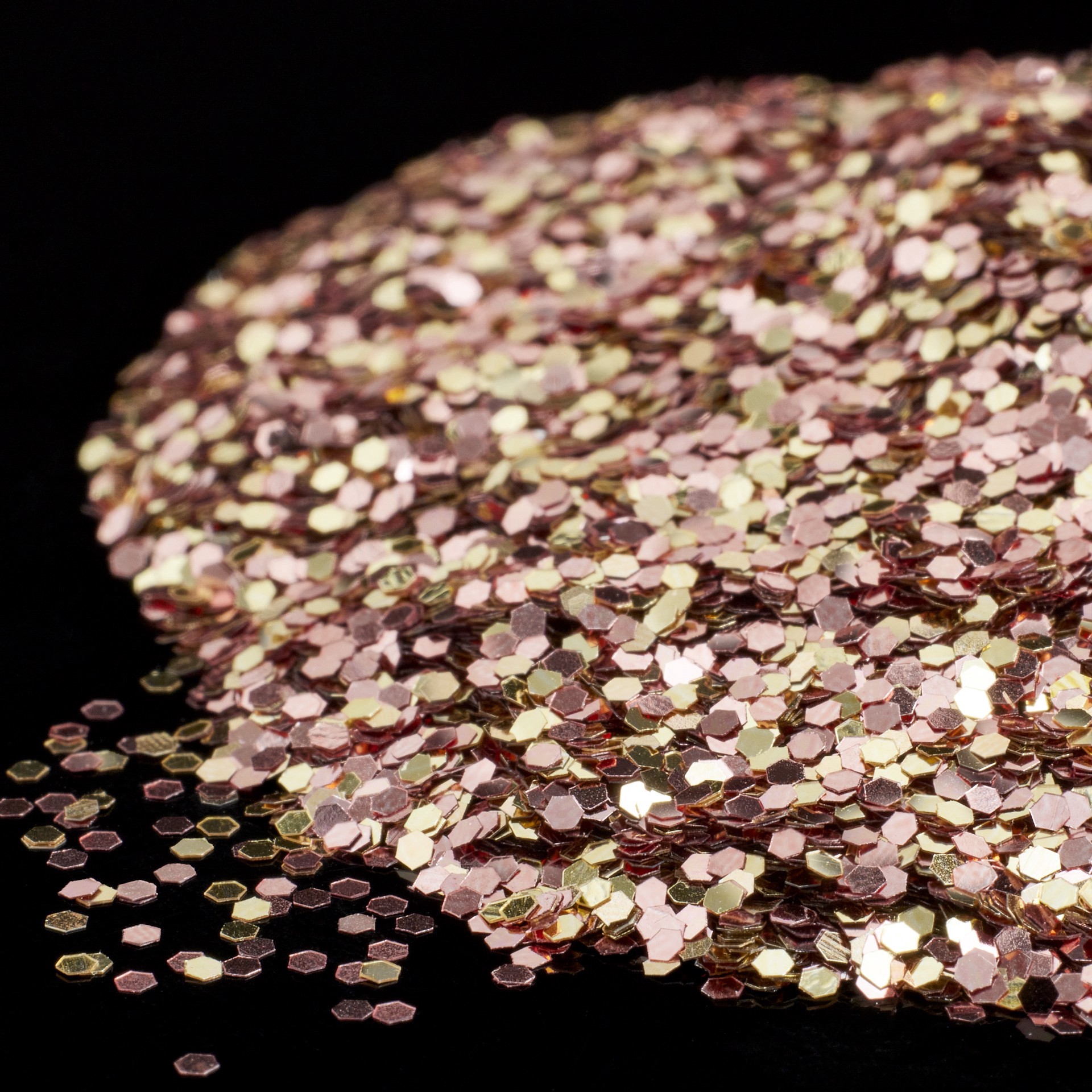 slide 4 of 5, Chunky Polyester Champagne Rose Glitter By Recollections, 1.5 oz