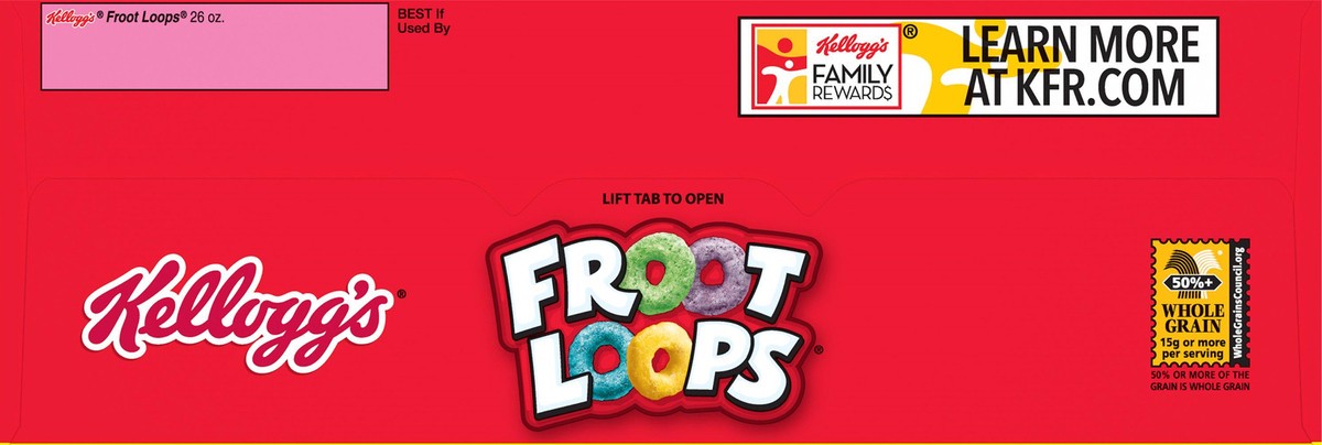 slide 5 of 10, Kellogg's Froot Loops Original Cold Breakfast Cereal, 26 oz