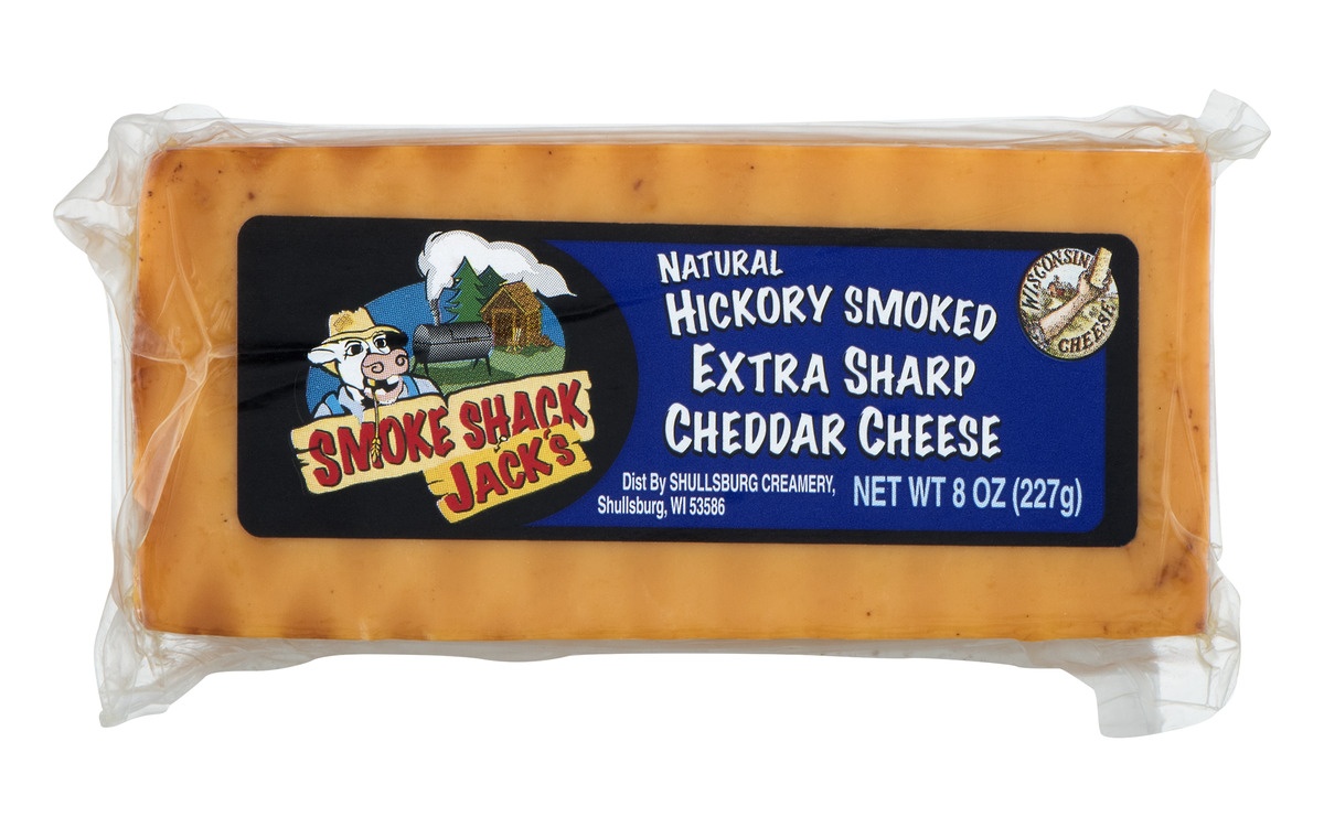 slide 1 of 1, Shullsburg Creamery Smoke Shack Jack's Cheese Extra Sharp Cheddar, 8 oz