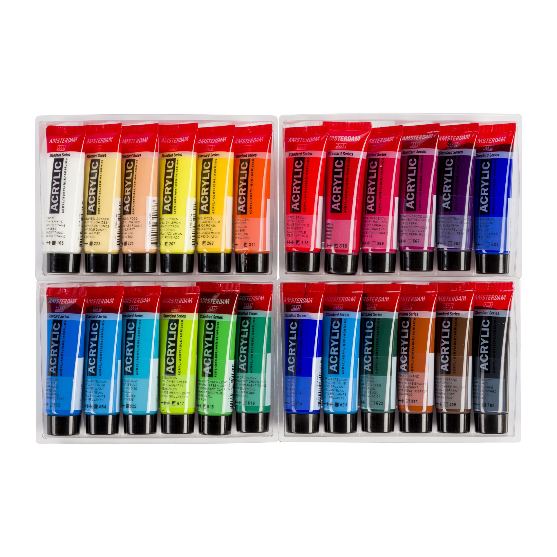 slide 6 of 6, New Amsterdam Standard Series 24 Color General Selection Acrylic Paint Set, 20 ml