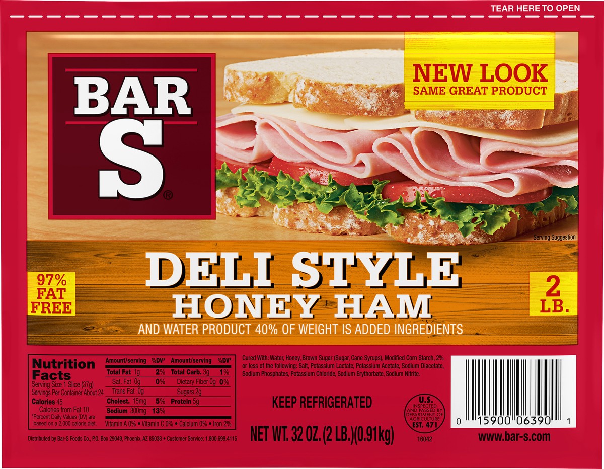 slide 1 of 4, Bar-S Honey Ham 32 oz, 2 lb