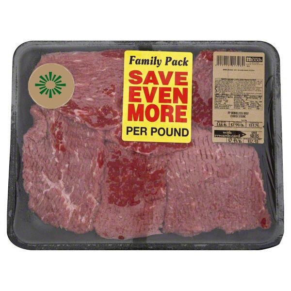 slide 1 of 1, Beef Cube Steak Family Pack (6 Steaks Per Tray), per lb