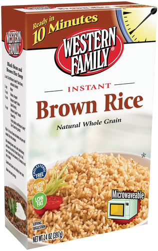 slide 1 of 1, Western Family Instant Brown Rice, 14 oz