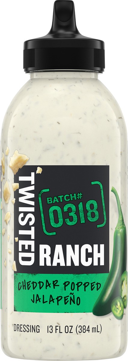 slide 1 of 10, Twisted Ranch Cheddar Popped Jalapeno Sauce & Dressing, 13 fl oz Bottle, 13 oz