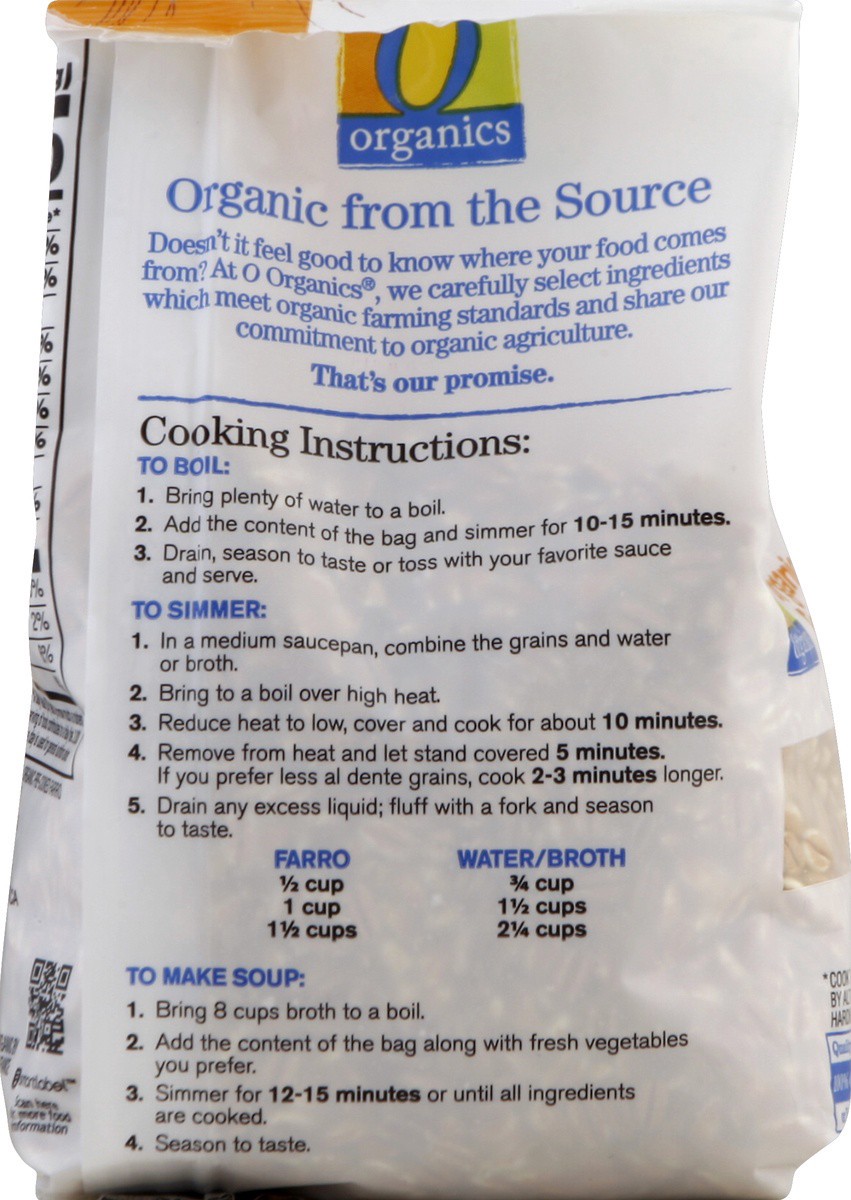 slide 5 of 7, O Organics Farro Quick Cook, 8.8 oz