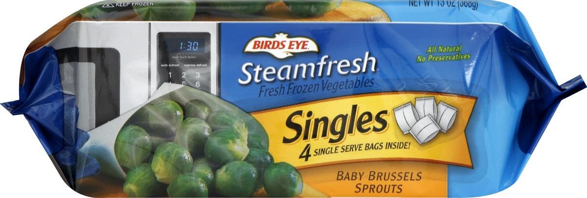 slide 4 of 5, Birds Eye Singles Baby Brussels Sprouts, 4 ct; 3.25 oz