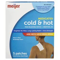 Meijer Medicated Cold & Hot Patch, Menthol