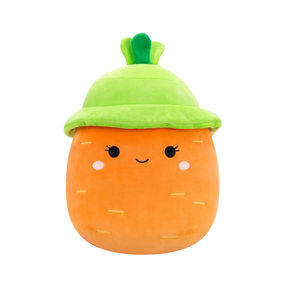 slide 1 of 1, Squishmallows 12" Orange Carrot With Green Bucket Hat, 12 in