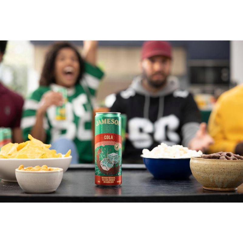 slide 4 of 5, Jameson Cans Jameson Cola Ready to Drink Irish Whiskey Cocktail, 4 Pack, 12 Fl Oz Cans, 5% ABV, 355 ml