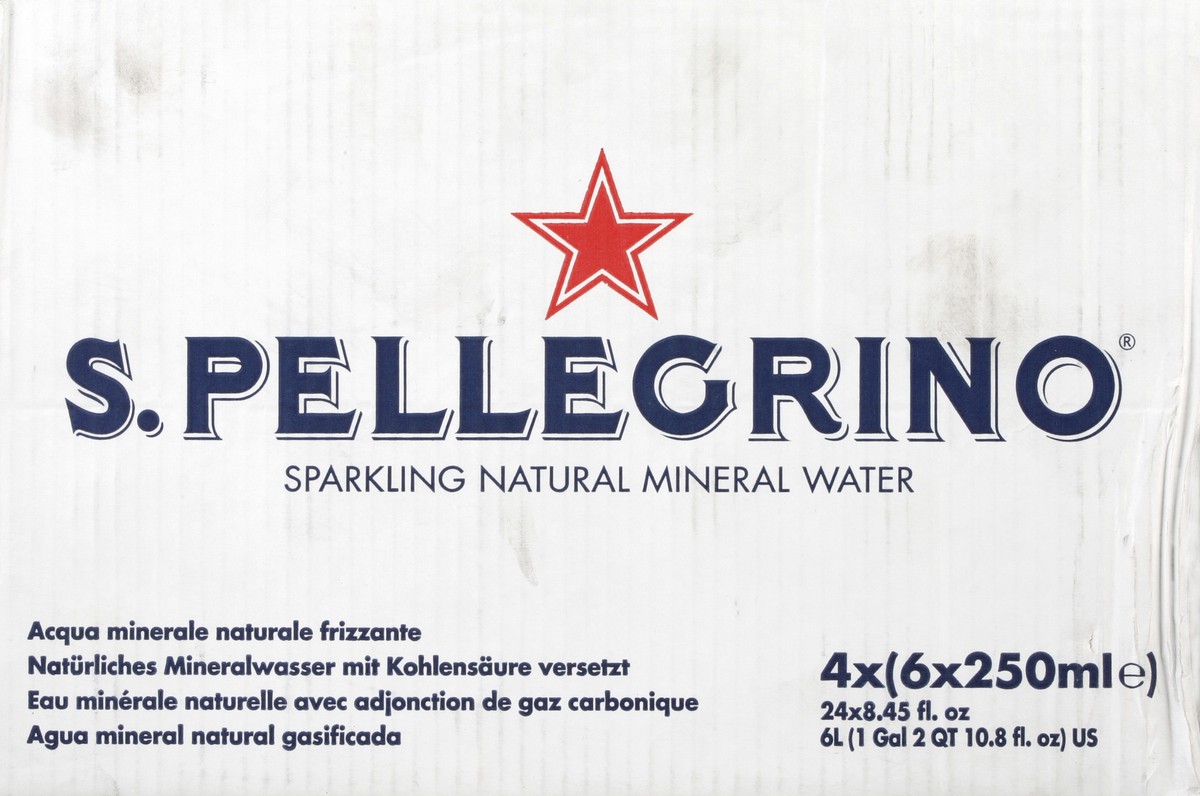 slide 4 of 6, S.Pellegrino Sparkling Natural Mineral Water, 24 Pack of Glass Bottles, 202.8 oz