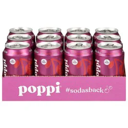 Poppi Cherry Cola Prebiotic Soda 12 - 12 fl oz Cans