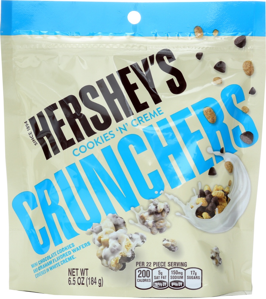 slide 1 of 5, Hershey's Cookies N Creme Crunchers Snacks, 6.5 oz