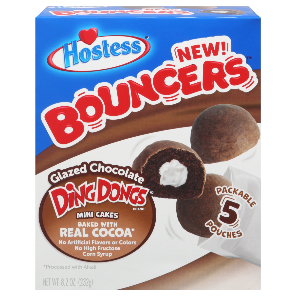 slide 1 of 11, Hostess Bouncers Glazed Chocolate Ding Dongs, 5 ct  9.95 oz
