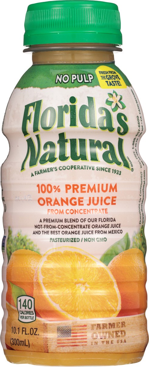 slide 12 of 12, Florida's Natural No Pulp 100% Premium Orange Juice 10.1 fl oz, 10.1 fl oz