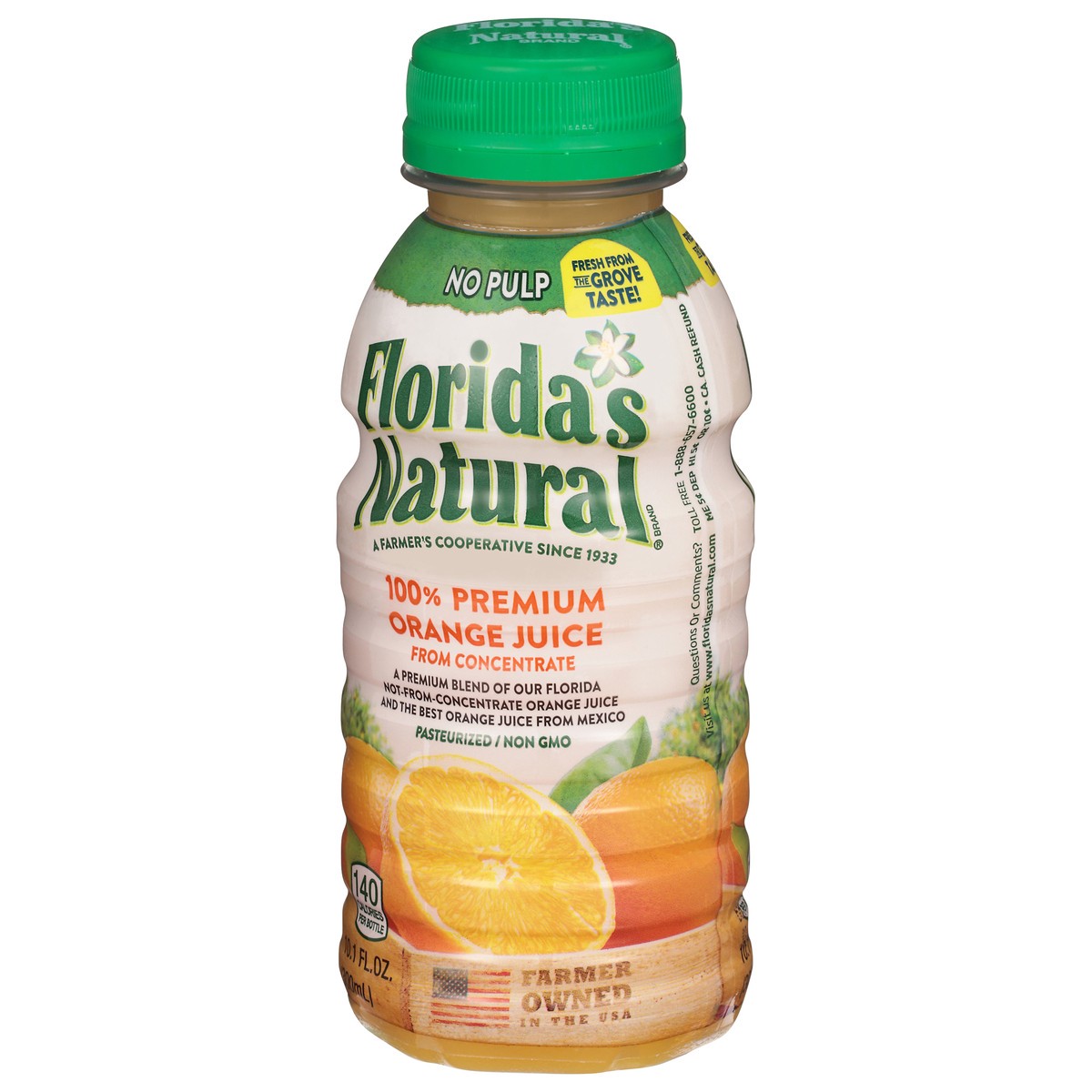 slide 5 of 12, Florida's Natural No Pulp 100% Premium Orange Juice 10.1 fl oz, 10.1 fl oz