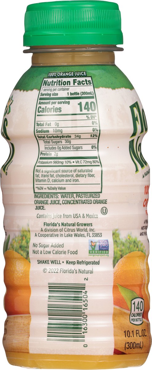 slide 7 of 12, Florida's Natural No Pulp 100% Premium Orange Juice 10.1 fl oz, 10.1 fl oz