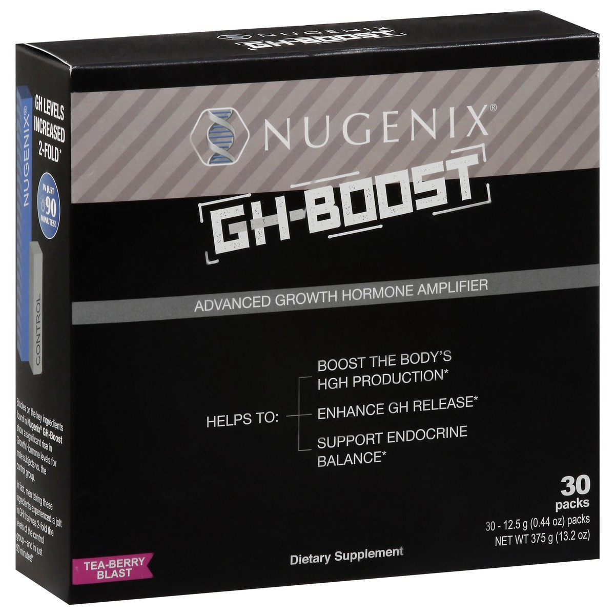 slide 2 of 9, Nugenix GH-Boost - Tea-Berry Blast, 30 ct