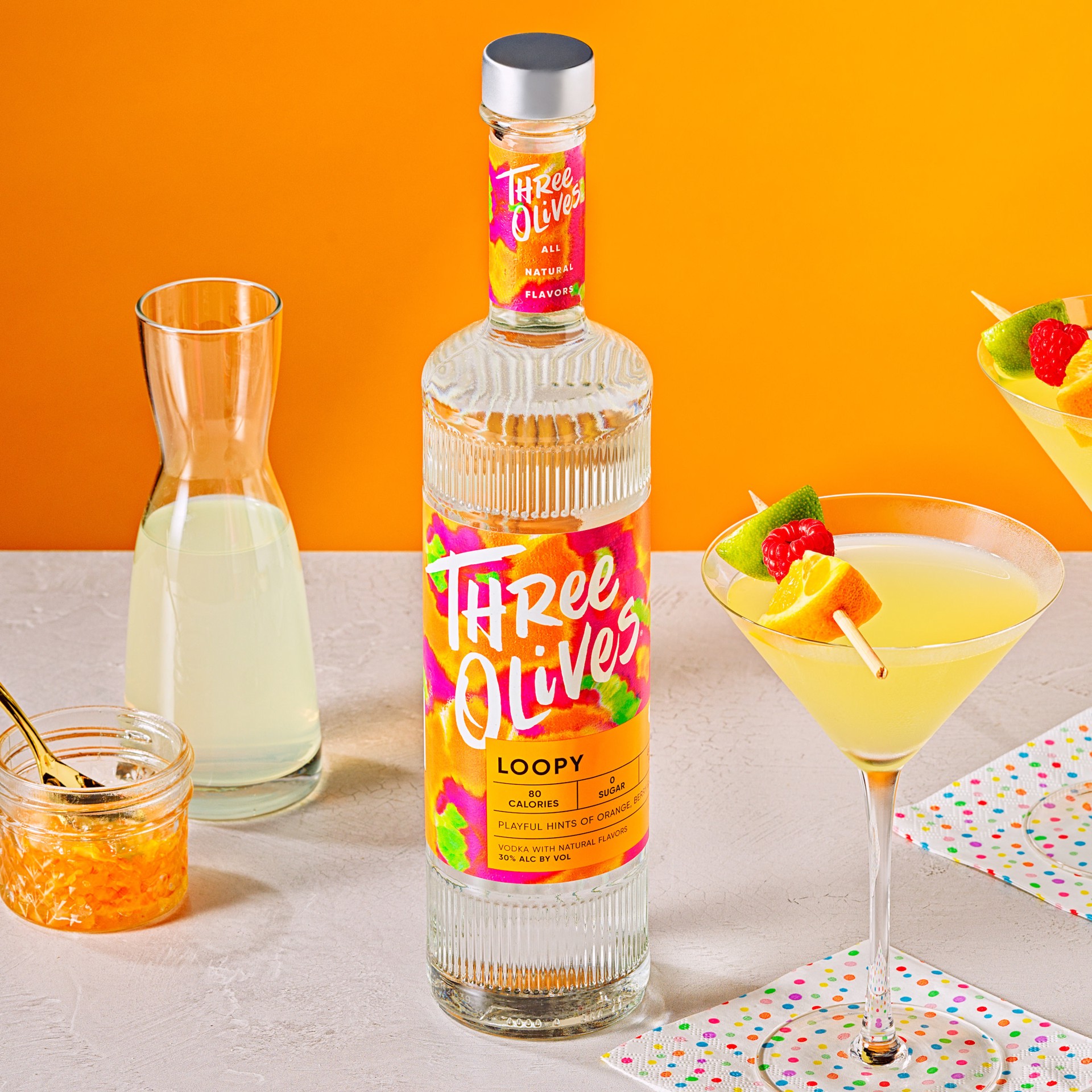 slide 4 of 9, Three Olives Vodka Loopy 60 Proof (1 L), 1 liter