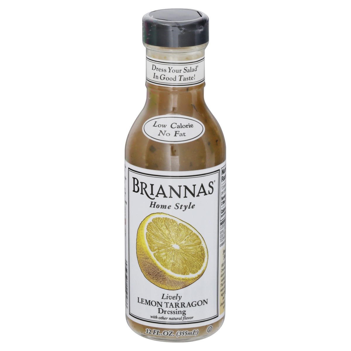 slide 13 of 13, BRIANNAS Brianna's Lemon Tarragon Salad Dressing Fat Free, 12 fl oz