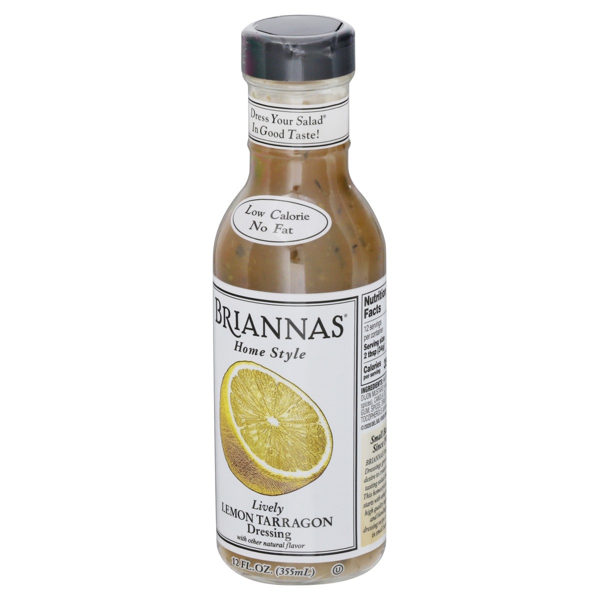 slide 8 of 13, BRIANNAS Brianna's Lemon Tarragon Salad Dressing Fat Free, 12 fl oz