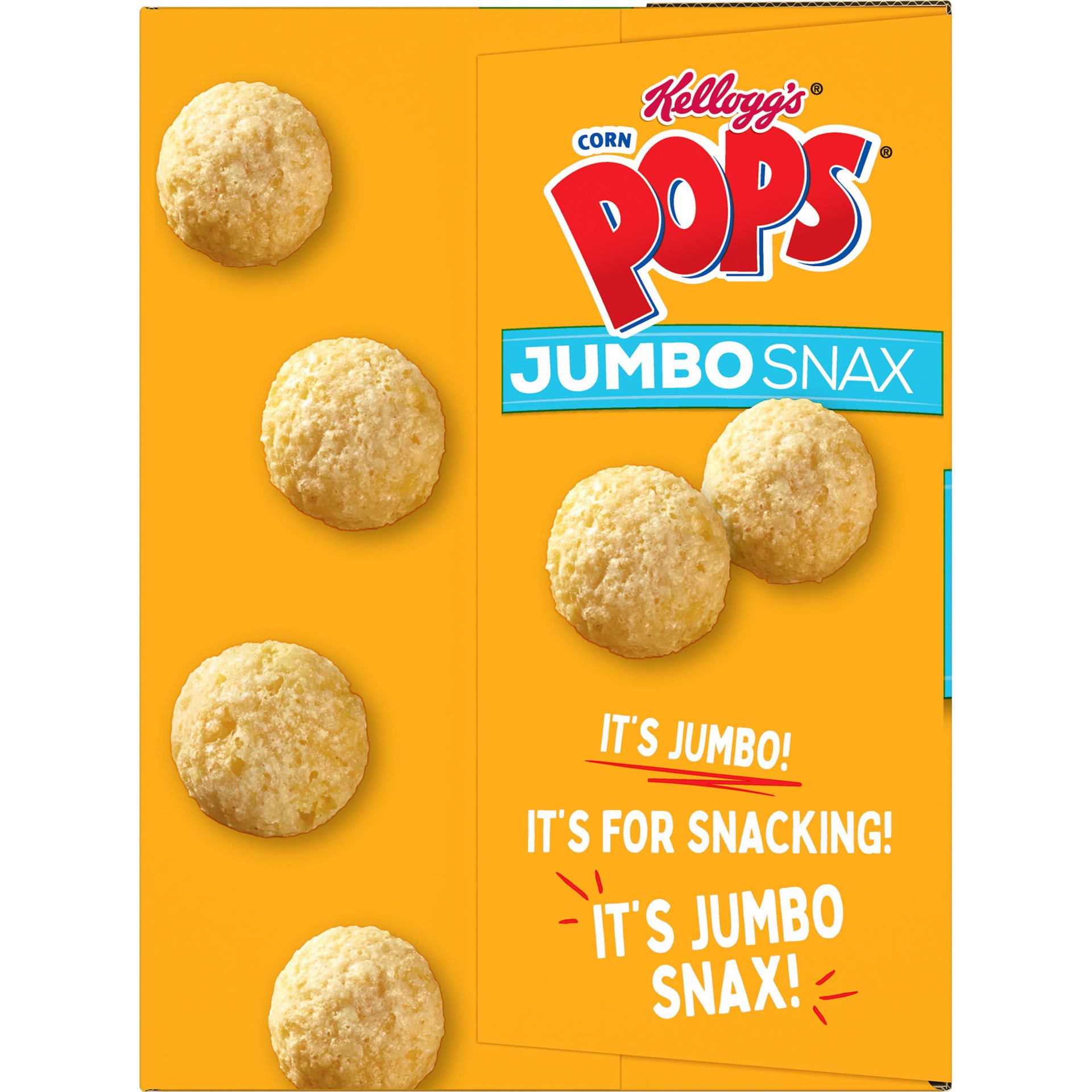 slide 3 of 5, Corn Pops Kellogg's Corn Pops Jumbo Snax, Cereal, Caramel Crunch, Perfect for Anytime Snacking, 5.4oz Box, 12 Count, 5.4 oz