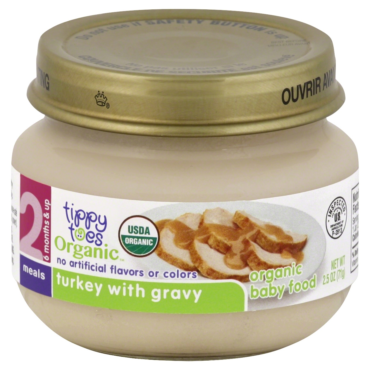 slide 1 of 6, Tippy Toes Turkey With Gravy Organic Baby Food, 2.5 oz