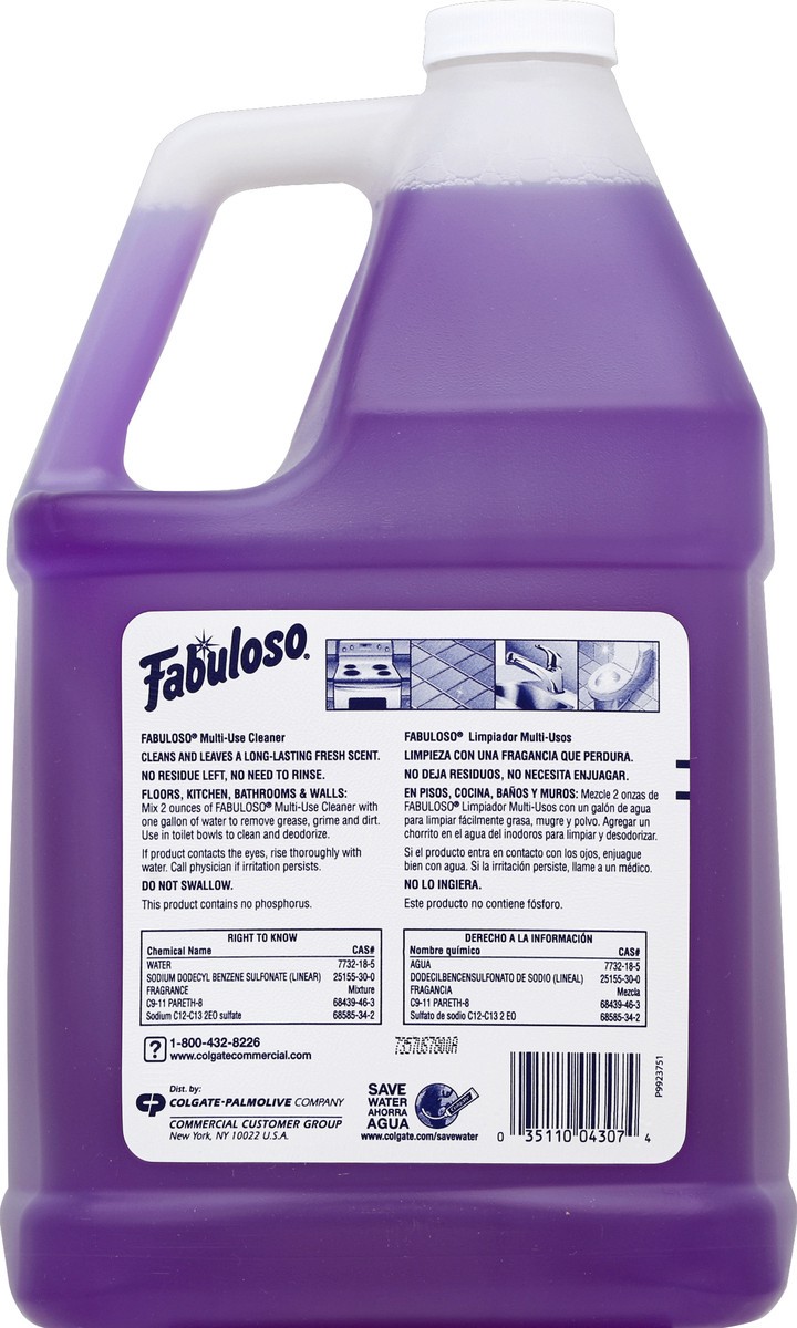 slide 3 of 6, Fabuloso Professional All Purpose Cleaner and Degreaser, Lavender Scent, 1 Gallon Concentrate Makes Up to 128 Gallons, 1 gal