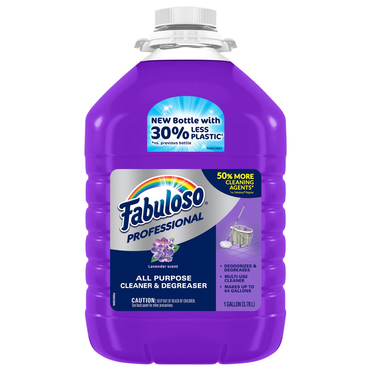 slide 1 of 6, Fabuloso Professional All Purpose Cleaner and Degreaser, Lavender Scent, 1 Gallon Concentrate Makes Up to 128 Gallons, 1 gal