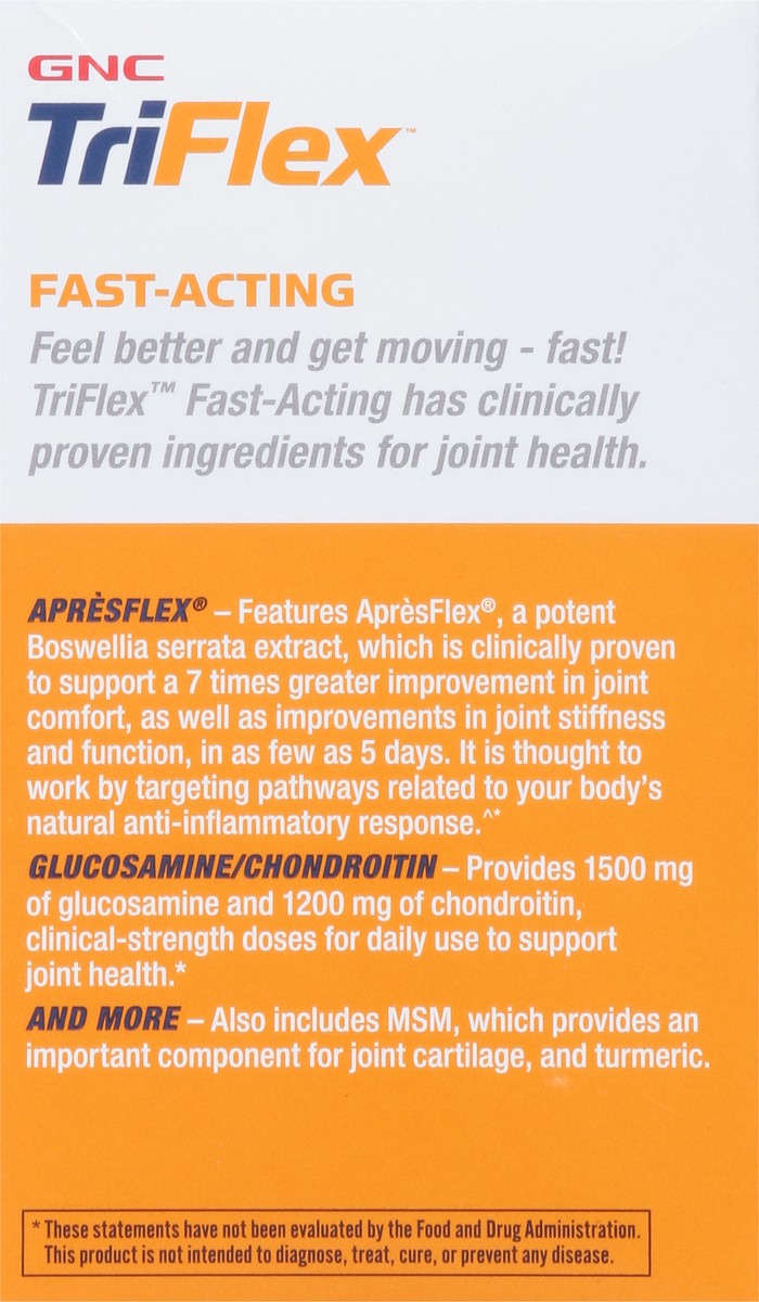 slide 9 of 9, GNC TriFlex™ Fast-Acting, 120 ct