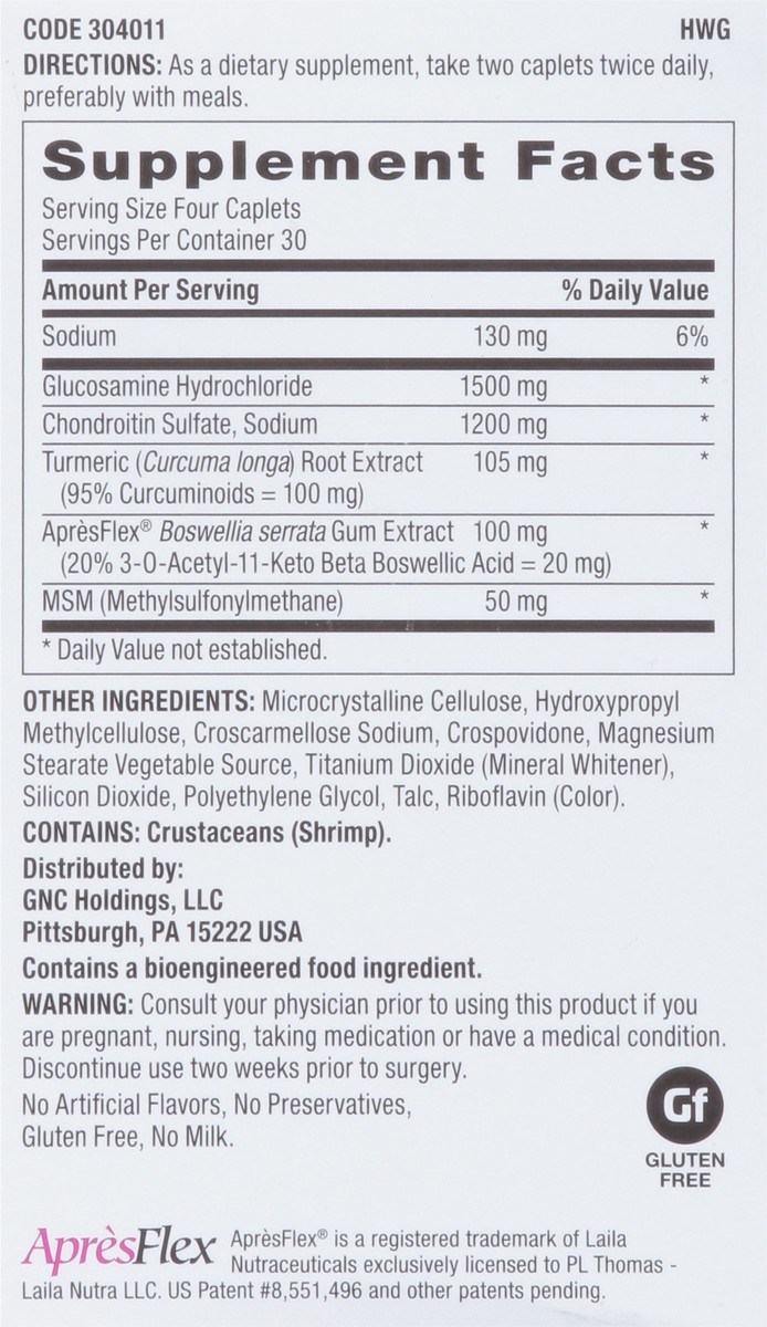 slide 8 of 9, GNC TriFlex™ Fast-Acting, 120 ct
