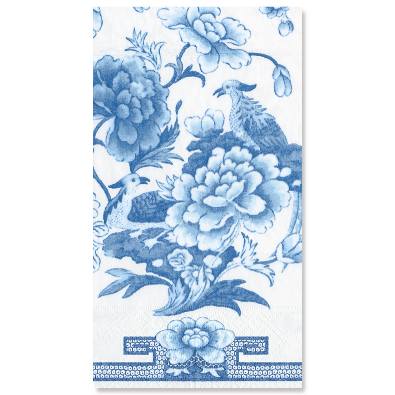 slide 1 of 1, Caspari Blue & White Paper Guest Napkins, 15 ct