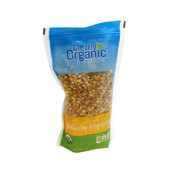 slide 1 of 1, Clearly Organic Yellow Popcorn Bag, 16 oz