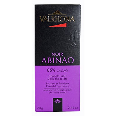 slide 1 of 1, Valrhona Chocolate Bar Dark 85% Abinao, 2.46 oz