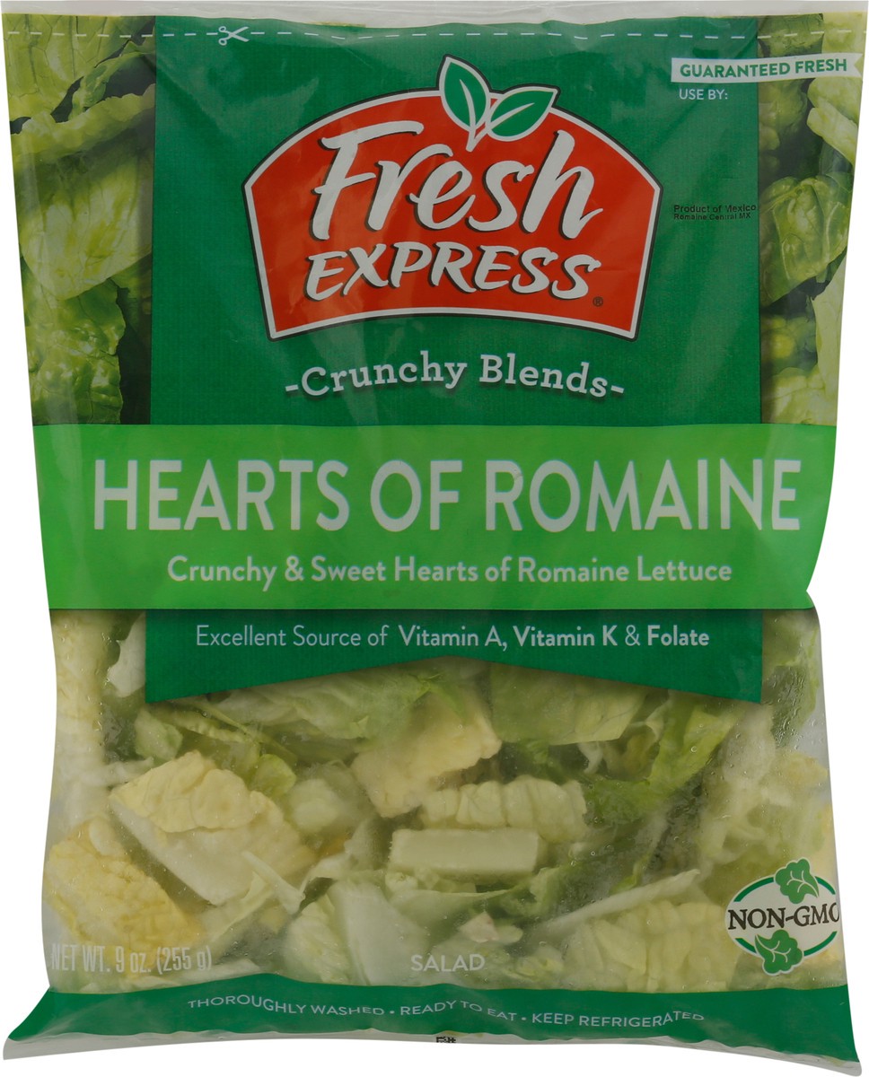 slide 6 of 9, Fresh Express Crunchy Blends Hearts of Romaine 9 oz, 9 oz