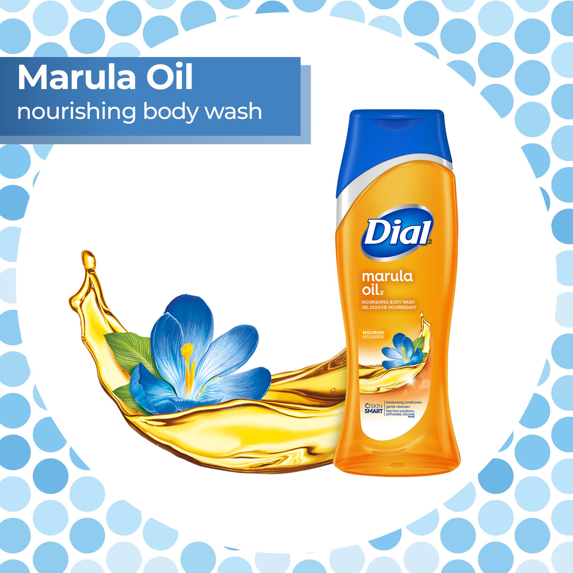 slide 4 of 6, Dial Body Wash, Marula Oil, 21 fl oz, 21 fl oz