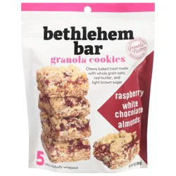 Bethlehem Bar Raspberry White Chocolate Almonds Granola Cookies - 5 ea