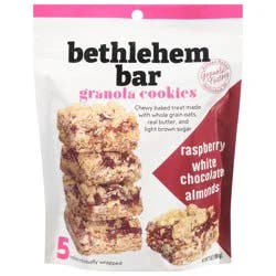 Bethlehem Bar Raspberry White Chocolate Almonds Granola Cookies - 5 ea