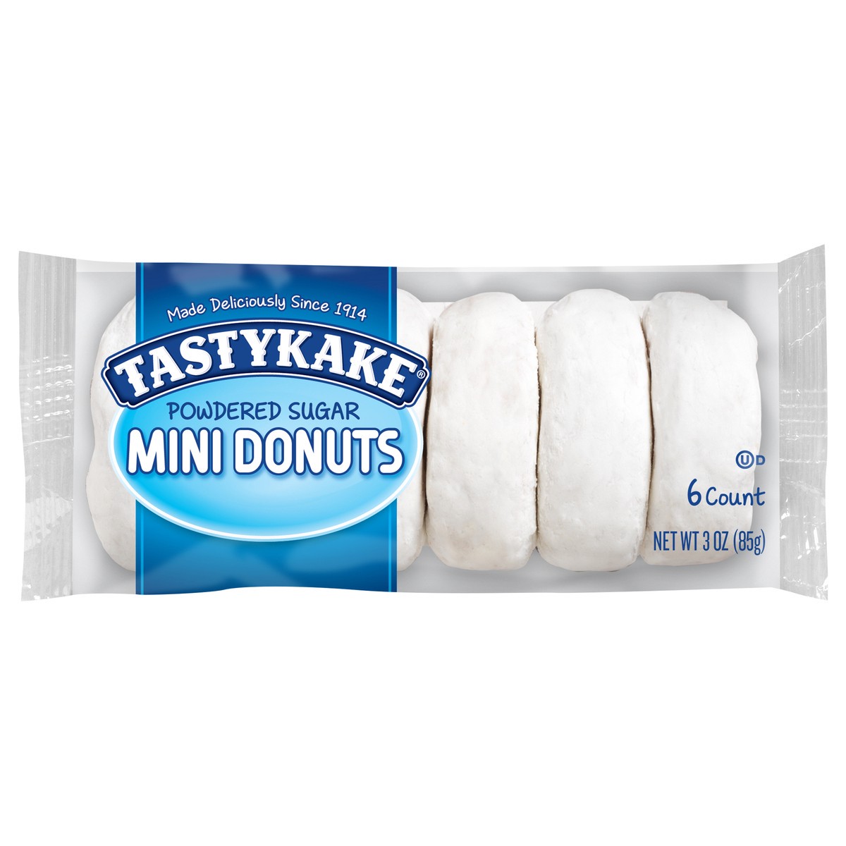 slide 7 of 12, Tastykake Powdered Sugar Mini Donuts, Powered Donuts, 6 Count, 6 ct