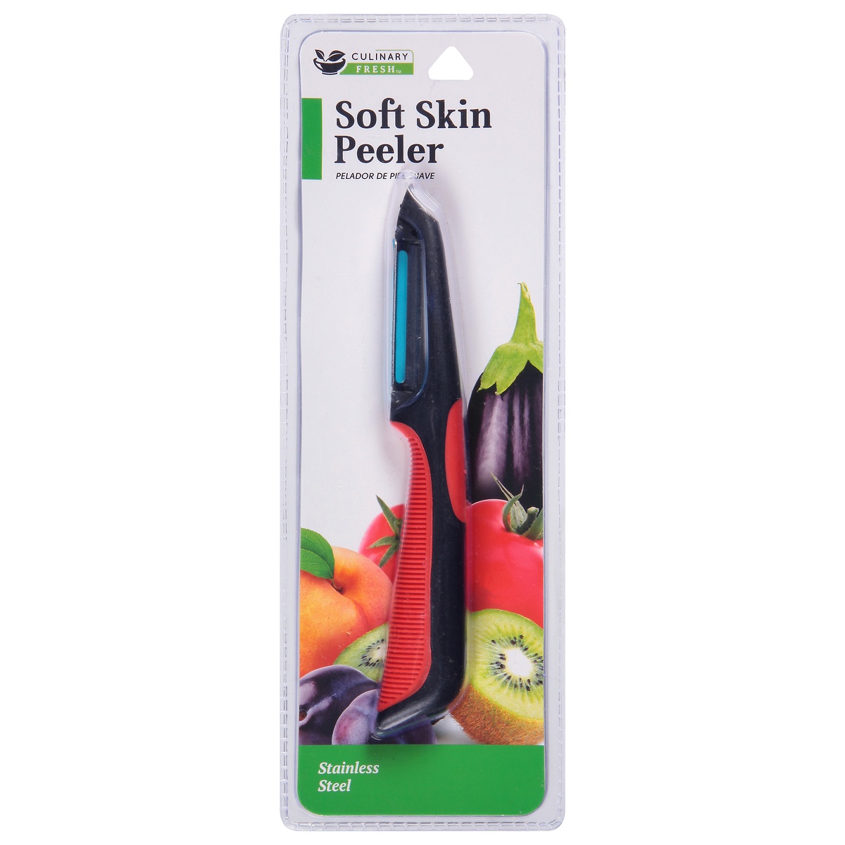 slide 1 of 1, Culinary Elements Stainless Steel Softskin Fruit Peeler With Lightweight Design For Optimum Mobility, 1 ct