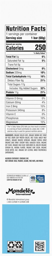 slide 3 of 4, Clif Bar Cookies & Creme Energy Bars, 12 ct; 2.4 oz