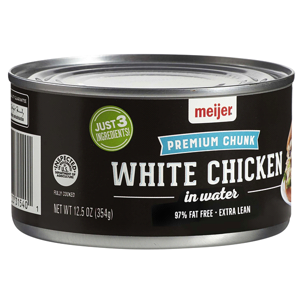 slide 4 of 29, Meijer Premium Chunk Canned White Chicken, 12.5 oz