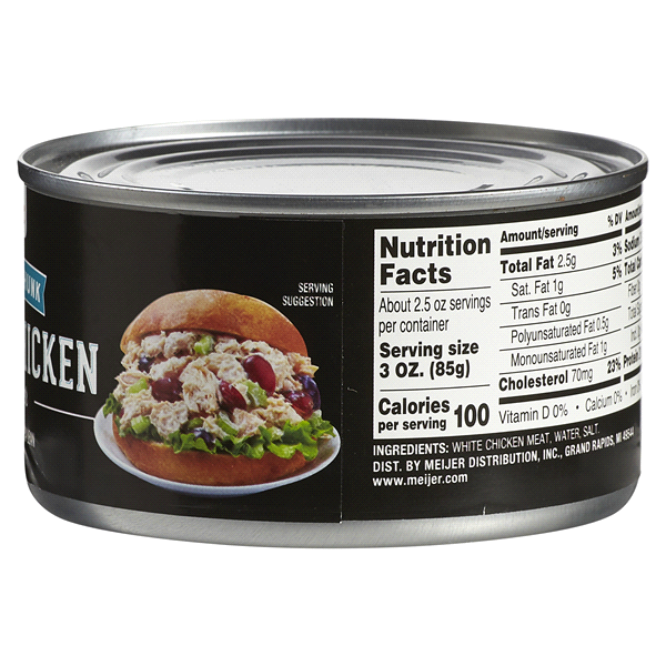 slide 24 of 29, Meijer Premium Chunk Canned White Chicken, 12.5 oz