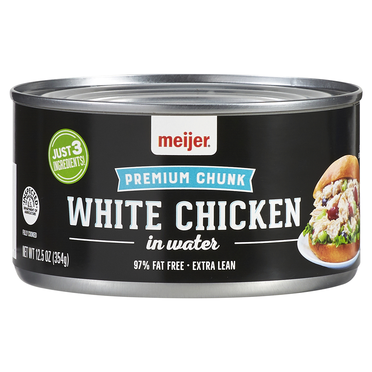 slide 1 of 29, Meijer Premium Chunk Canned White Chicken, 12.5 oz