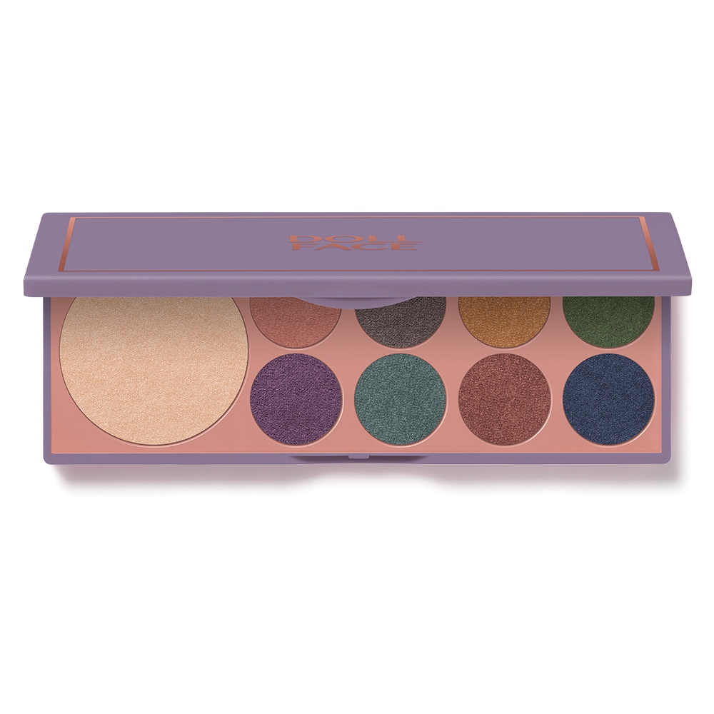 slide 1 of 1, Doll Face 9-Shade Face & Eye Palette, Pretty Little Gems, 0.28 oz